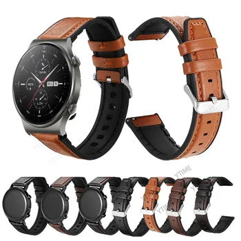 20мм 22мм Силиконовый + кожаный браслет на запястье для Realme Watch T1 Ремешок для Realme Watch S / 2 / 3/ Ремешок для часов S Pro Correa