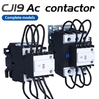 Контактор переменного тока CJ19-25 32 43 63 95 шкаф компенсации коммутационного конденсатора 115a 220v380v1NO1NC для компенсации реактивной мощности