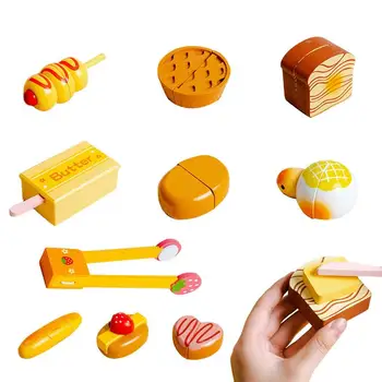 Игрушки для резки продуктов для резки хлеба Набор игрушек для ролевых игр Кухонные Игрушки для резки хлеба и торта Подарок для мальчиков и девочек