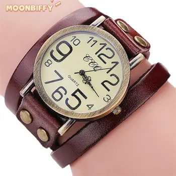 Роскошные брендовые винтажные повседневные часы-браслет из коровьей кожи, женские кожаные наручные часы, классические часы для женщин Relogio Feminino