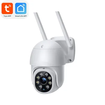 3MP 1296P Tuya APP Полноцветное Обнаружение Движения WIFI PTZ IP Купольная Камера AI Гуманоидная Домашняя Безопасность CCTV Домофон Радионяня