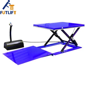 Электрический подъемный стол для подъема грузов весом 1500 кг, низкопрофильный ножничный подъемник для поддонов