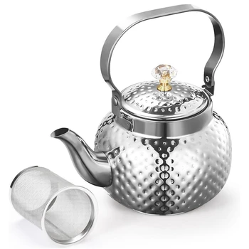 Заварочный чайник из нержавеющей Стали Объемом 1,2 л, Заварочный чайник Со Съемным Фильтром-Для Фильтрации Чая Или Других Чаев Из Прочного Серебра