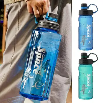 Спортивная бутылка для воды, герметичный чайник для спортзала, контейнер для воды с устойчивым дном для пеших прогулок, езды на велосипеде, кемпинга, тренировок