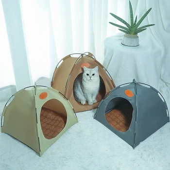 Палатка для домашних животных Мягкая Кровать Укрытие Моющиеся Пещерные собаки Домик для Кошки Маленьких собачек