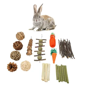 Игрушки-кролики, скрежещущие зубами, безопасные, очищающие зубы, способствующие пищеварению, снимающие стресс, игрушки-жвачки-кролики для общения