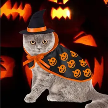 Одежда для собак на Хэллоуин, косплей-костюм для котят, одежда для собак, плащ в форме летучей мыши, чтобы добавить кошкам атмосферы Хэллоуина.