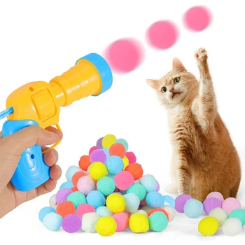 Интерактивные обучающие игрушки для кошек, креативные котята, мини-помпоны, игры, игрушки с плюшевым мячом, товары для кошек, аксессуары для домашних животных
