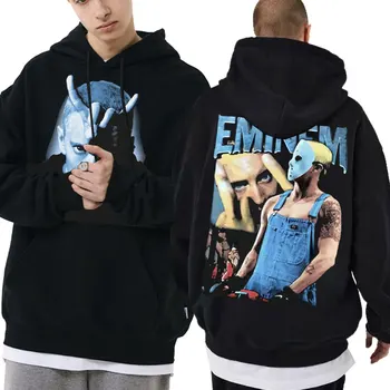 Рэпер Slim Shady Eminem Curtain Call 2 Тур по управлению гневом Графическая толстовка Мужская уличная мода Мужская толстовка в стиле хип-хоп