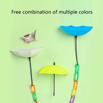 1 комплект Сахарный планер, платформа для прыжков, цепь для лазания, Самоклеящаяся обучающая игрушка яркого цвета В форме зонтика для стены