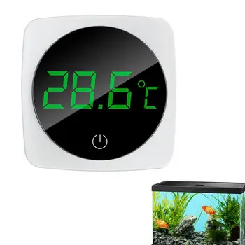 Точный цифровой термометр для рептилий, светодиодный дисплей с сенсорным экраном, датчик температуры в аквариуме, Точный датчик температуры воды для