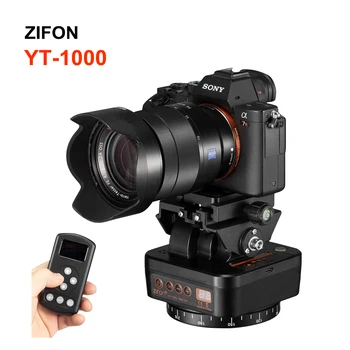 ZIFON YT-1000 с автоматической моторизованной вращающейся панорамной головкой, дистанционным управлением, поворотной головкой для видео-штатива, стабилизатором для камер смартфонов