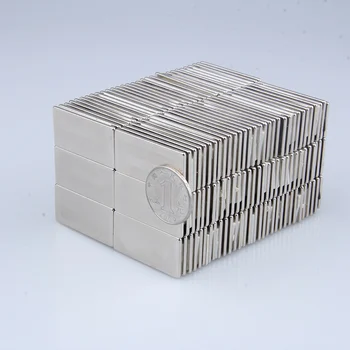 50шт 40x20x2 мм N35 NdFeB Неодимовые магниты Блок Холодильник Редкоземельный Постоянный магнит 40 * 20 * 2 мм