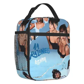 Альбомы Aitana, синяя термоизолированная сумка для ланча, женская песня испанской певицы, Сменная сумка для ланча для пикника на открытом воздухе, коробка для хранения продуктов питания