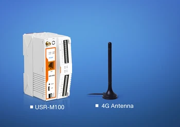 Промышленный шлюз 4G IoT с 2 последовательными портами RS485 для Ethernet Шлюз Modbus USR-M100-EAU Поддерживает MQTT RTU для TCP