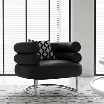 Современный простой одноместный диван-кресло MOMO, домашнее черное антикварное кресло для отдыха, Дизайнерское кресло для переговоров в скандинавском стиле Ins