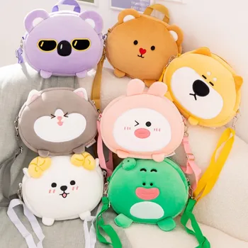 Милый Медведь и его друзья, детская плюшевая сумка-мессенджер, мягкая сумочка, рюкзак с аниме-набивкой, подарки для девочек и детей