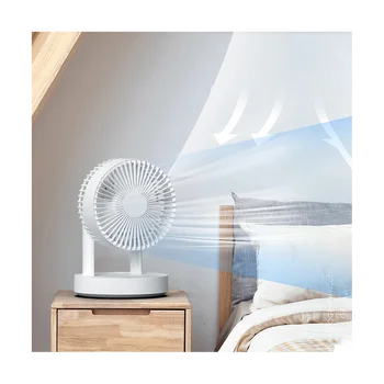 Портативный вентилятор со светодиодной подсветкой, перезаряжаемый цифровым дисплеем емкостью 4000 мАч, Вентилятор с дистанционным управлением, Летний вентилятор для охлаждения рабочего стола в спальне.