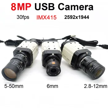 Промышленная 4K USB-камера 3840x2160 30 кадров в секунду IMX415 Сенсорная USB-Веб-камера С Варифокальным Объективом 2,8-12 мм 8MP USB PC Video Webcam UVC OTG