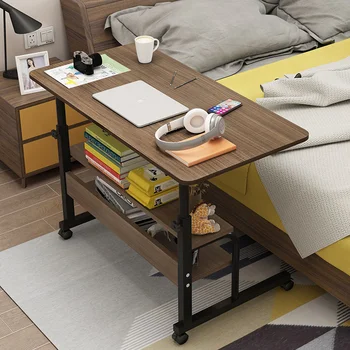 Прикроватный столик, портативный простой маленький столик, домашний студенческий стол для спальни, простой подъемный компьютер для общежития, офисная мебель