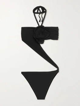 Женская пляжная одежда Diva с 3D-цветочным монохромным рисунком, модные купальники, Летний цельный купальник, Сексуальные дизайнерские купальники 2023 года.