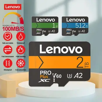 Lenovo Micro TF / SD Card 1 ТБ Высокоскоростная карта памяти класса 10 A2 128 ГБ Флэш-памяти TF Card 512 ГБ SD-карт памяти 2 ТБ Microdrive
