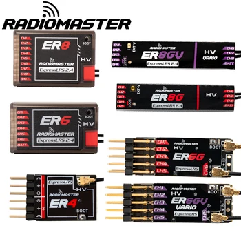 Radiomaster ER4 4CH/ER6 ER6G ER6GV 6CH/ER8 ER8G ER8GV 8CH 2,4 ГГц Приемник Expresslrs Elrs PWM Для Радиоуправляемых Автомобилей/Лодок/Самолетов
