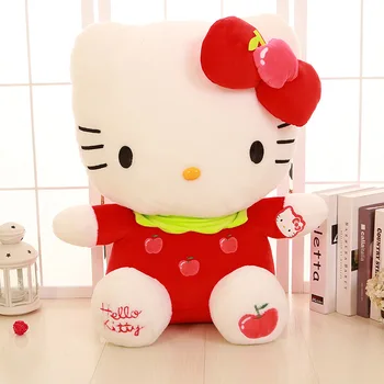 Sanrio Hello Kitty Аниме-антураж, мягкая подушка, мультяшная плюшевая кукла, Милая фруктовая серия, Праздничный подарок для девочек