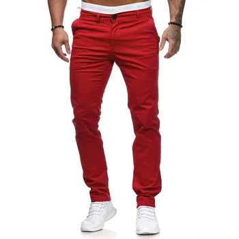 Повседневные брюки для мужчин осень 2023 Евро-США slim fit молодежные мужские повседневные однотонные прямые брюки мужские белые черные серые S-4XL
