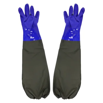 1 Пара водонепроницаемых аквариумных перчаток Длинные резиновые перчатки Перчатки для замены воды в аквариуме Перчатки для чистки Рыбалка