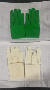 Двухслойные двухцветные одноразовые латексные перчатки Medispo для защиты, две упаковки в картонной упаковке