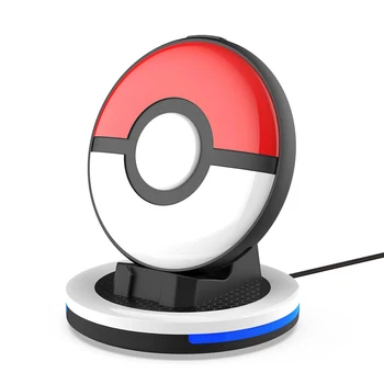 Зарядная база с индикаторами состояния зарядки Адаптер зарядного устройства Противоскользящий защитный чехол для Pokemon GO Plus + игровые аксессуары