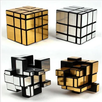 Neo Magic Mirror Cube 3x3x3 Цвета: Золотистый, Серебристый Профессиональные Скоростные Кубики Пазлы Speedcube Развивающие Игрушки Для Детей И Взрослых Подарки