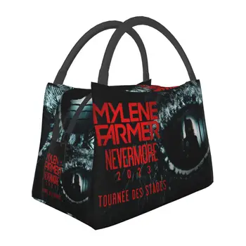 Сумка для ланча Mylene Farmer Nevermore Портативная изолированная холщовая сумка-холодильник Thermal Picnic Tote