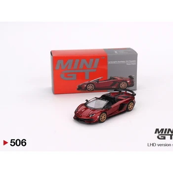 Модель автомобиля MINIGT 1:64 Aventador SVJ Roadster Rosso Efesto из красного сплава mgt 506