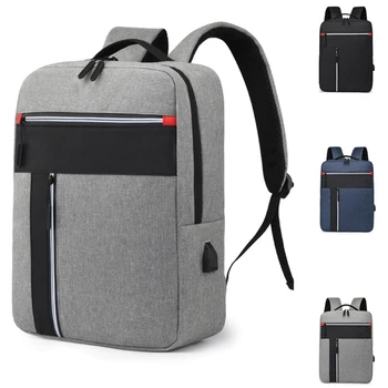 Прочный Рюкзак для Мужчин, Рюкзак для Ноутбука Большой Емкости с USB-Портом Для Зарядки, для Бизнес-Школы и Путешествий