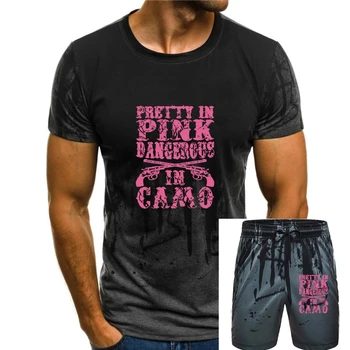 Мужская футболка Pretty in pink опасная в камуфляже версия 2 Женская футболка